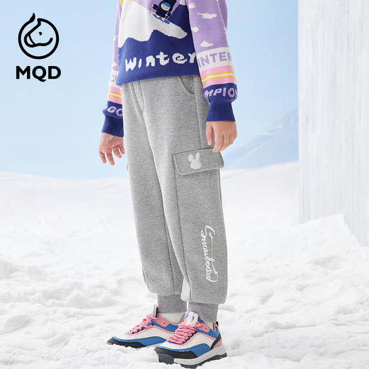 【秒3】【MQD】女童冬季精致立体装饰休闲针织长裤 商品图1