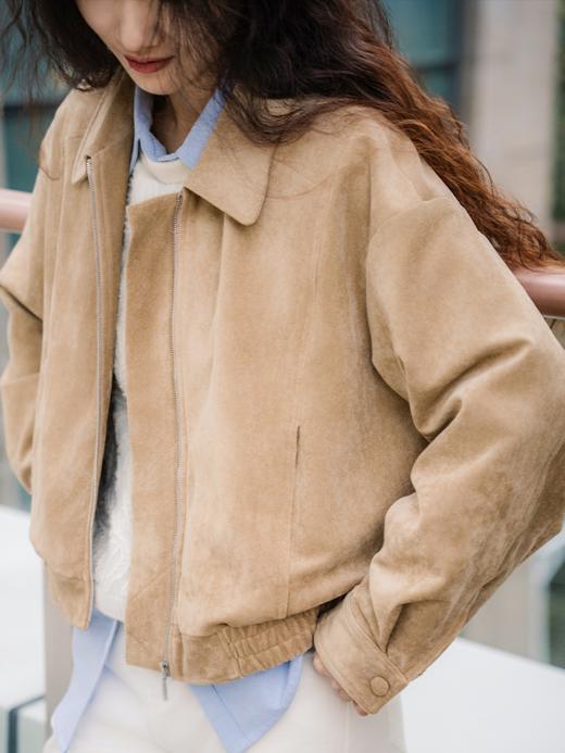 仿麂皮绒飞行员夹克外套FCG1JKT063 商品图0