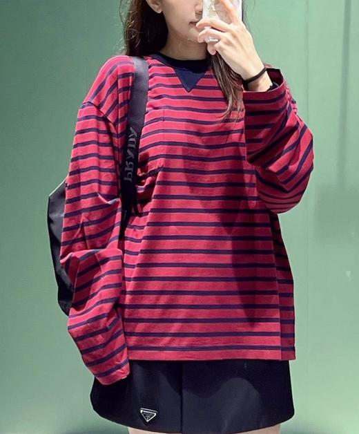 中性款条纹长袖T恤ho020 商品图4