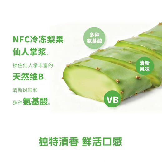 碧山村仙人掌青提维B水500ml*5瓶NFC冷冻梨果仙人掌浆清爽解腻 商品图4
