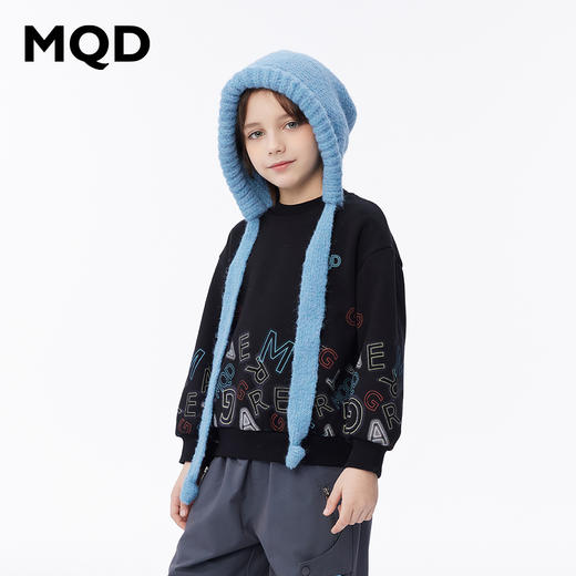 【秒3】【MQD】男童冬季潮酷字母保暖舒适休闲圆领卫衣 商品图1