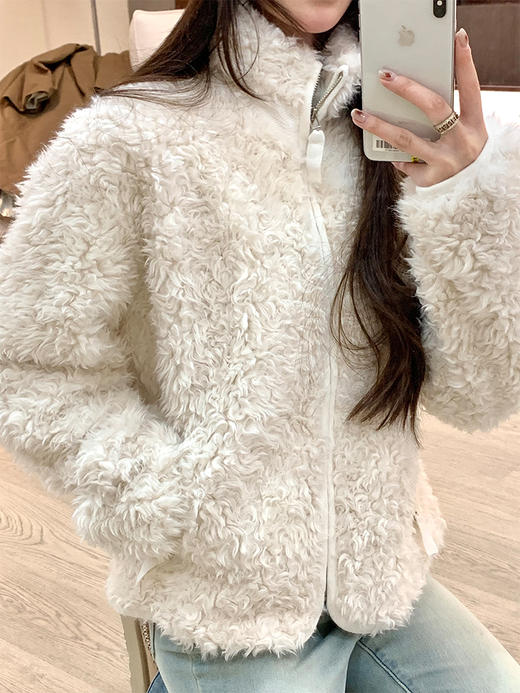 现货贝岛少女 温暖御寒仿羊羔毛外套 商品图1