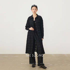 THESOONG|26s早春新款麻棉对条格纹立裁线条感时尚套装8533/8534