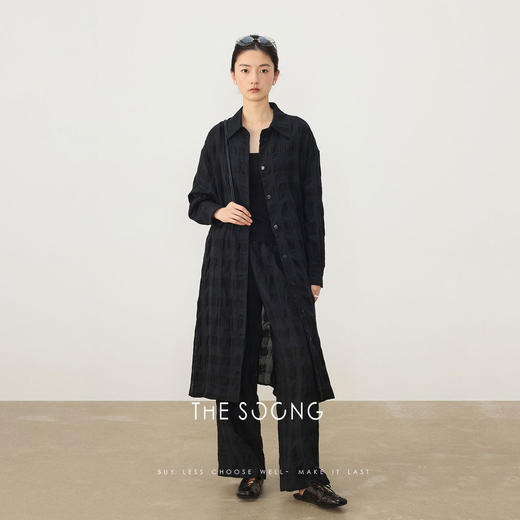 THESOONG|26s早春新款麻棉对条格纹立裁线条感时尚套装8533/8534 商品图0