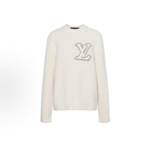 L-S Logo嵌花米白毛衣 商品图0