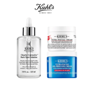 【跨境仓发货】KIEHL'S科颜氏精华面霜三件套组 焕肤精华液115ML+ 高保湿面霜125ML+高保湿清爽面霜125ml （美仓） 请单拍-合并订单不发货