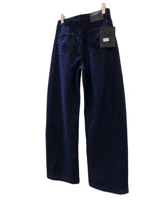 女款窄版立裁弯刀加绒牛仔裤长裤la002 商品图1