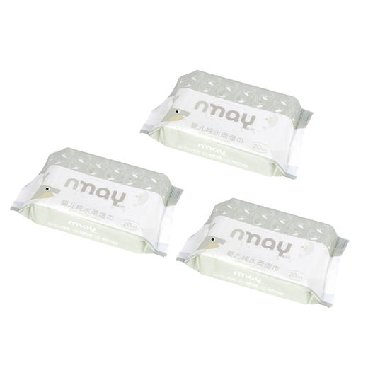 德国nmay 婴儿纯水柔湿巾-20P*3 商品图0