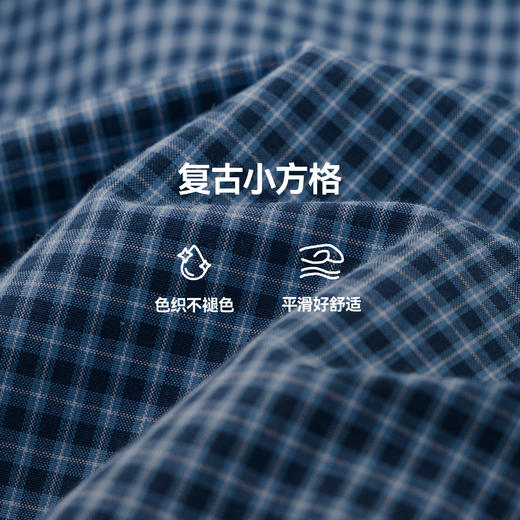 MANHOJIA【蓝格子】儿童长裤设计感复古格纹松弛运动伞兵长裤套装 商品图4