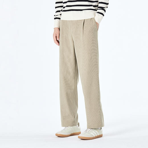 GXG男装秋季简约纯色百搭日常通勤百搭男式休闲直筒长裤K&C 商品图11