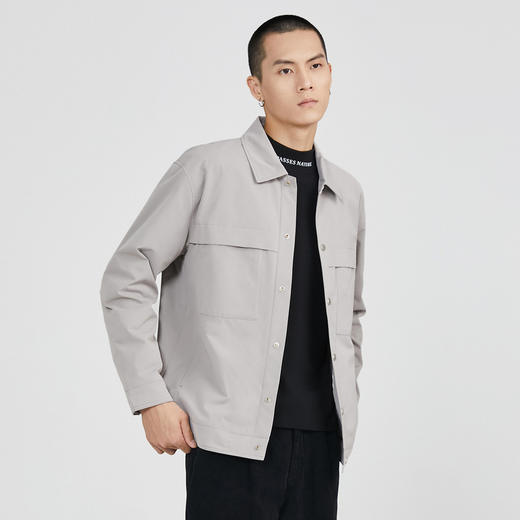 GXG男装春季新品经典翻领外套男士时尚百搭短款夹克K&C 商品图5