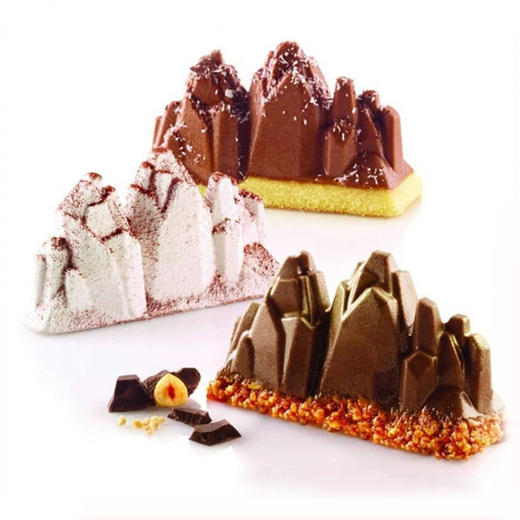 厨易购雪山模具网红菜品意境冷菜巧克力慕斯栗子花生烘焙硅胶磨具 商品图1