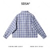 SDSA男士秋冬新款痞帅男装慵懒风撞色格子设计长袖衬衫百搭时尚 商品缩略图4