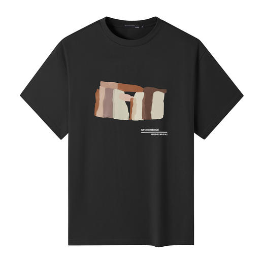 GXG男装【100%棉】夏季时尚撞色印花男士圆领百搭短袖T恤K&C 商品图2