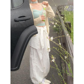 现货 户系韩女 造型层次感 轻薄工装裤+屁帘