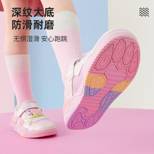泰兰尼斯女童板鞋26春甜心公主粉色运动鞋甜美时尚单鞋休闲鞋子T02X6A8715 商品图2