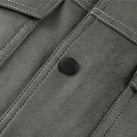 GXG男装秋季经典工装通勤仿麂皮绒面料翻领休闲男式短款夹克K&C 商品图10