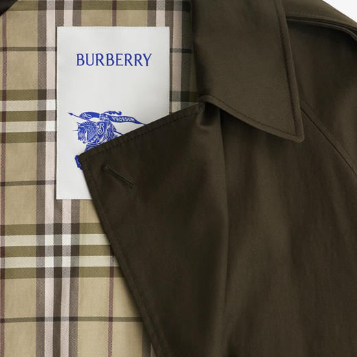 BURBERRY 巴宝莉 女士棉质 Castleford 长款束腰风衣 绿色 8104555 C1764 商品图1