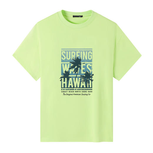 GXG男装【热带森林】夏季时尚风景树印花男士圆领短袖t恤K&C 商品图2