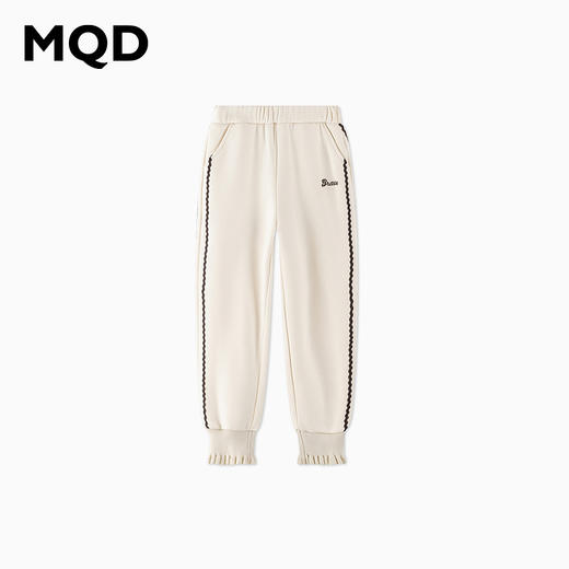 【秒3】【MQD】女童冬季波浪织带运动休闲针织长裤 商品图6
