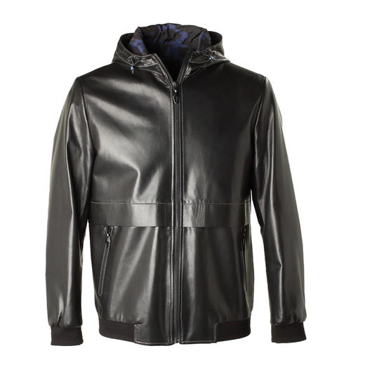 Marco Azzali 连帽皮衣 LJ55148A2 商品图0