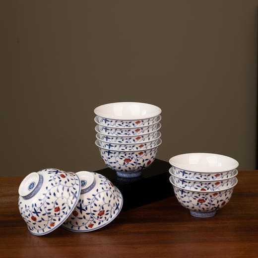 【景德镇陶瓷餐具】 釉中彩  特色花纹单碗/盘  多款可选 商品图0