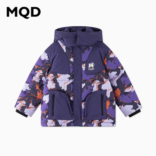 【秒1】【MQD】男童潮酷迷彩花版保暖舒适连帽羽绒服 商品图5