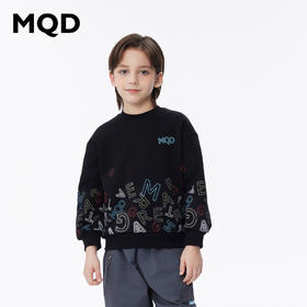 【秒3】【MQD】男童冬季潮酷字母保暖舒适休闲圆领卫衣