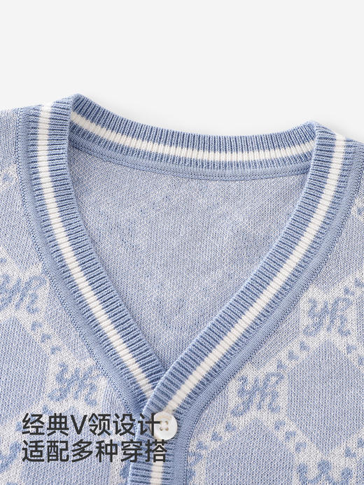 【高定系列】英氏童装针织开衫男童短毛衫春夏新款小童儿童外套YRWWJ1S020A 商品图2