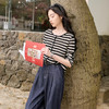 三彩2026春季新款条纹毛衣圆领毛衫开衫外套休闲简约S 商品缩略图1