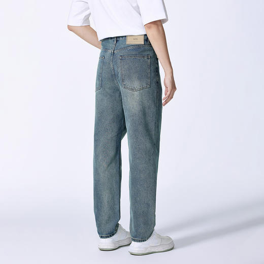 GXG男装【酵磨双工艺】秋季重固色水洗百搭休闲直筒男式牛仔裤K&C 商品图3