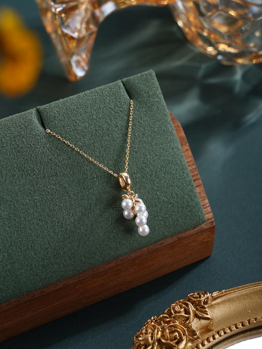 子佩集【萄你开心】银S925珍珠惜王妃套链【MLTL032】3mm珠镀金葡萄2601 商品图4