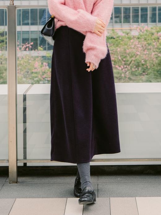 松紧腰小A立体廓形分割半裙FCG1SKT060 商品图8