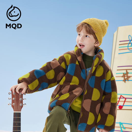 【秒1】【MQD】男童冬季趣味满版印花立领羽绒服 商品图1