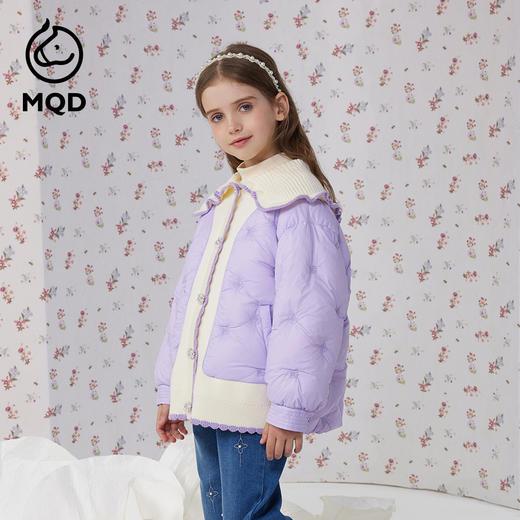 【秒1】【MQD】女童冬季假两件拼接三防保暖舒适羽绒服 商品图1