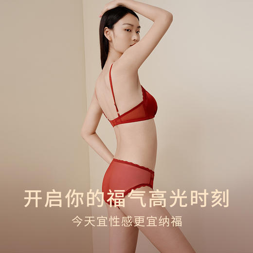 金三塔 女真丝缎面无钢圈文胸（文胸内裤套装）NSFAC313S25 商品图2