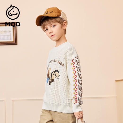 【秒2】【MQD】男童冬季肌理感保暖舒适半高领针织衫 商品图1