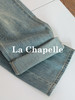 专柜实拍【高棉/舒适百搭】拉夏贝尔/La Chapelle水洗渐变直筒牛仔裤高腰显瘦舒适百搭长裤 商品缩略图9