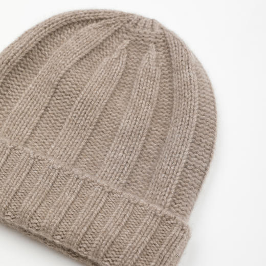 ROMI STUDIO“无缝一体”100%山羊绒加厚坑条毛织帽冷帽 RWCWP07544 商品图3