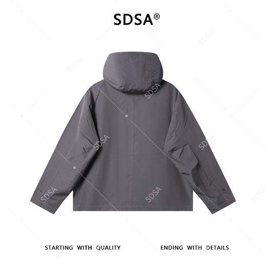 OAS2812SDSA男士秋冬新款痞帅男装韩版简约纯色按扣立领连帽夹克外套百搭 商品图5