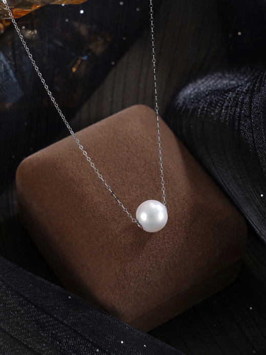 子佩集【小情缘‌】Pt900铂金项链【MLKJXL001】8.8mm珠双色单珠2601 商品图5