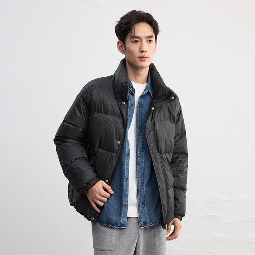 GXG男装【90鸭绒】25冬季时尚立领面包服男式短款羽绒服K&C 商品图1