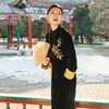 西子/金竹丝绒套装丝绒重工手工竹叶刺绣高显瘦套装/SYYH0028 商品缩略图1