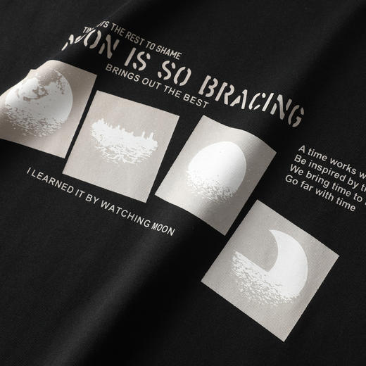 GXG男装【星球组合】秋季时尚潮流字母印花纯棉圆领男式长袖t恤K&C 商品图6