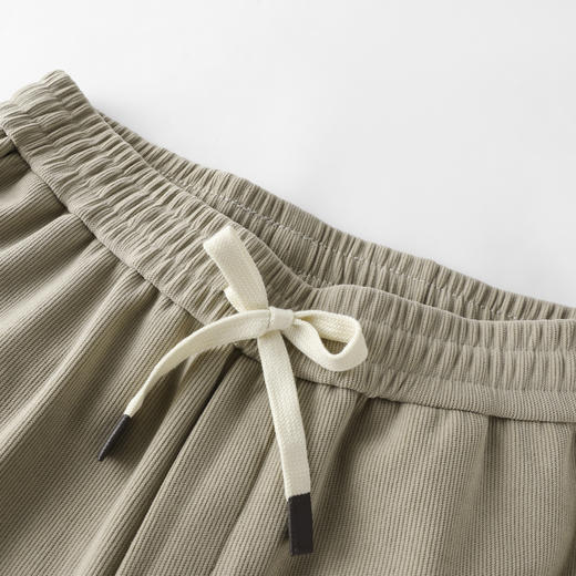 GXG男装时尚松紧腰系绳简约百搭纯色直筒男式休闲裤K&C 商品图9