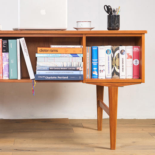 伽罗 JALO MCM风格柚木双面写字桌-下单后70个工作日内发货 商品图3