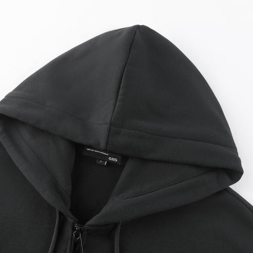 GXG男装【时尚印花】春季潮流拉链抽绳情侣款连帽开衫卫衣K&C 商品图4