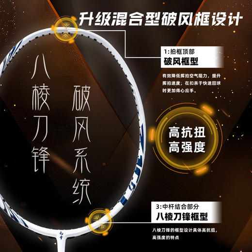 的幸锤子 100 进攻拍 46T 高刚性碳纤 混合破风框攻守兼备单拍 商品图1