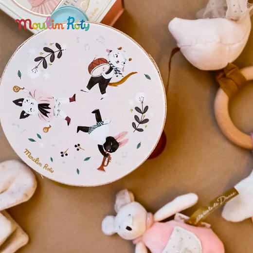 Moulin Roty 木质摇铃手鼓 雨后精灵系列 适合3岁+ 音律启蒙 节奏打击乐 雨后系列 法国品牌-715113 商品图4