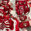 【本命年鸿运袜❗️精美礼盒装】礼盒装马年红袜子2026年男女本命年鸿运中筒袜精梳棉刺绣新年袜子。jc 商品缩略图1